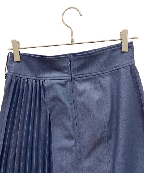HER LIP TO（ハーリップトゥ）Her lip to (ハーリップトゥ) Pleated Denim-Effect Bit Skirt ネイビー サイズ:M 未使用品の古着・服飾アイテム
