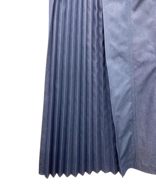 HER LIP TO（ハーリップトゥ）Her lip to (ハーリップトゥ) Pleated Denim-Effect Bit Skirt ネイビー サイズ:M 未使用品の古着・服飾アイテム