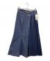 Her lip to（ハーリップトゥ）の古着「Pleated Denim-Effect Bit Skirt」｜ネイビー