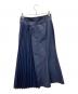 Her lip to (ハーリップトゥ) Pleated Denim-Effect Bit Skirt ネイビー サイズ:M 未使用品：7000円