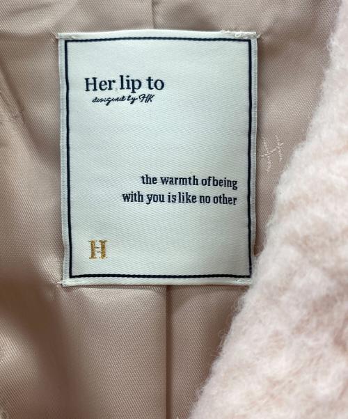HER LIP TO（ハーリップトゥ）Her lip to (ハーリップトゥ) Odette Wool Blend Coat ベージュ サイズ:Mの古着・服飾アイテム