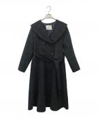 HER LIP TOハーリップトゥ）の古着「Herlipto Checked Pattern Wool Blend Coat」｜ブラック×グリーン