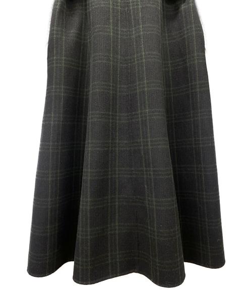 HER LIP TO（ハーリップトゥ）Her lip to (ハーリップトゥ) Herlipto Checked Pattern Wool Blend Coat ブラック×グリーン サイズ:Mの古着・服飾アイテム
