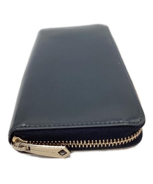 PAUL SMITH（ポールスミス）Paul Smith (ポールスミス) Paul Smith　マーケトリーストライプラビット　ラウンドファスナー長財布 ネイビーの古着・服飾アイテム