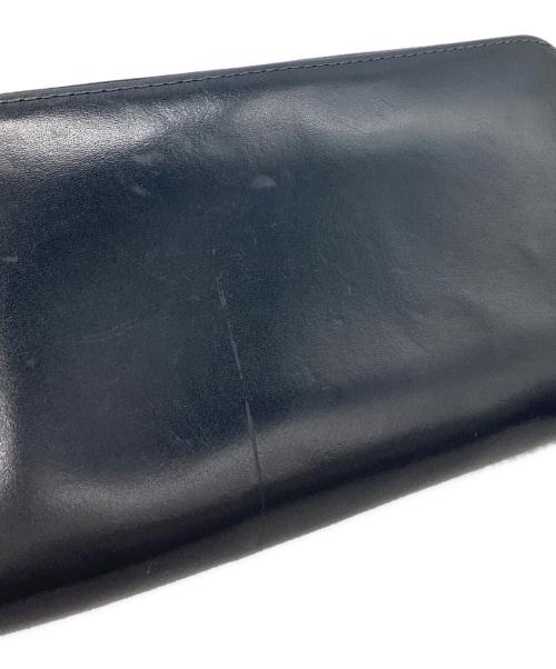 PAUL SMITH（ポールスミス）Paul Smith (ポールスミス) Paul Smith　マーケトリーストライプラビット　ラウンドファスナー長財布 ネイビーの古着・服飾アイテム