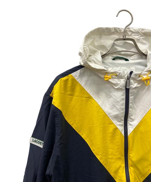 LACOSTE（ラコステ）LACOSTE (ラコステ) ジップパーカー イエロー×ネイビー サイズ:FR48の古着・服飾アイテム