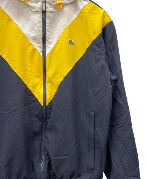 LACOSTE（ラコステ）LACOSTE (ラコステ) ジップパーカー イエロー×ネイビー サイズ:FR48の古着・服飾アイテム