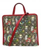 GUCCIグッチ）の古着「GUCCI　ヒグチヨウコチルドレンズ　トートバッグ」｜レッド