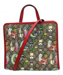 GUCCI（グッチ）の古着「GUCCI　ヒグチヨウコチルドレンズ　トートバッグ」｜レッド