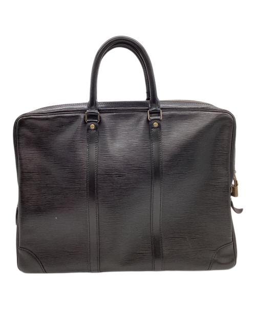 LOUIS VUITTON（ルイ ヴィトン）LOUIS VUITTON (ルイ ヴィトン) LOUIS VUITTON　エピ　ポルト ドキュマン ヴォワヤージュ　ビジネスバッグ ブラックの古着・服飾アイテム