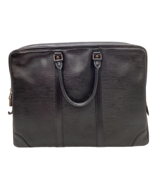 LOUIS VUITTON（ルイ ヴィトン）LOUIS VUITTON (ルイ ヴィトン) LOUIS VUITTON　エピ　ポルト ドキュマン ヴォワヤージュ　ビジネスバッグ ブラックの古着・服飾アイテム