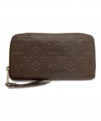 LOUIS VUITTONルイ ヴィトン）の古着「LOUIS VUITTON　モノグラム・アンプラント　ジッピー ウォレット　長財布」｜ノワール