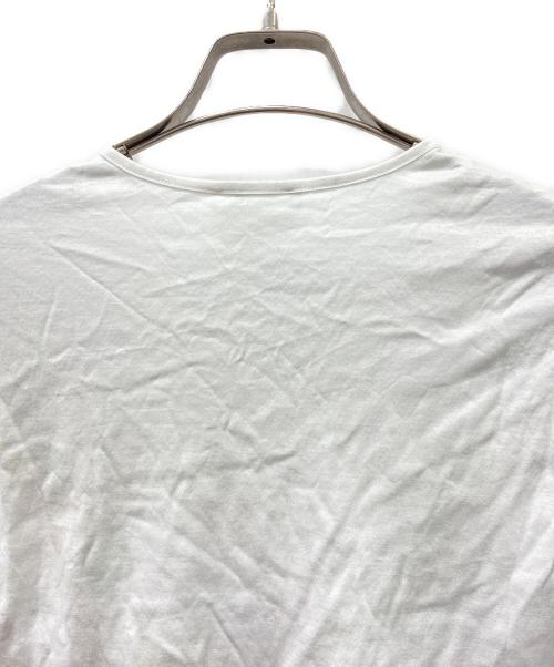 HERMES（エルメス）HERMES (エルメス) HERMES　アニマルロゴ OLD  長袖カットソー ホワイト×ブラウン サイズ:Sの古着・服飾アイテム