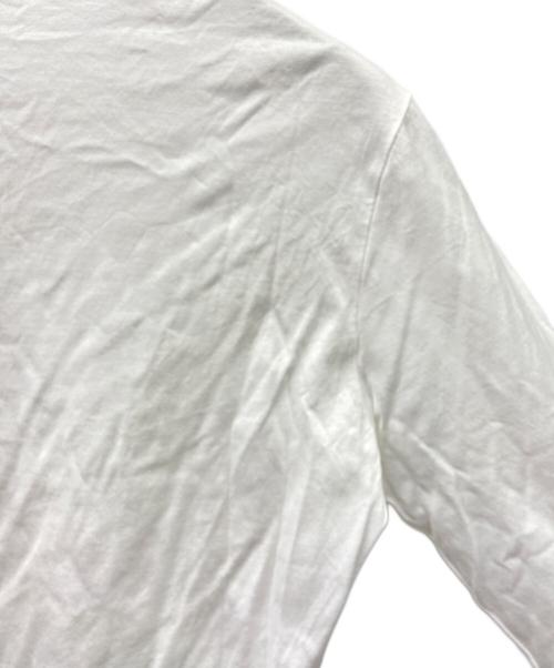 HERMES（エルメス）HERMES (エルメス) HERMES　アニマルロゴ OLD  長袖カットソー ホワイト×ブラウン サイズ:Sの古着・服飾アイテム