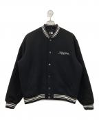 New Era×NEW YORKニューエラ×ニューヨーク）の古着「MELTON VARCITY NYMG」｜ブラック×ホワイト