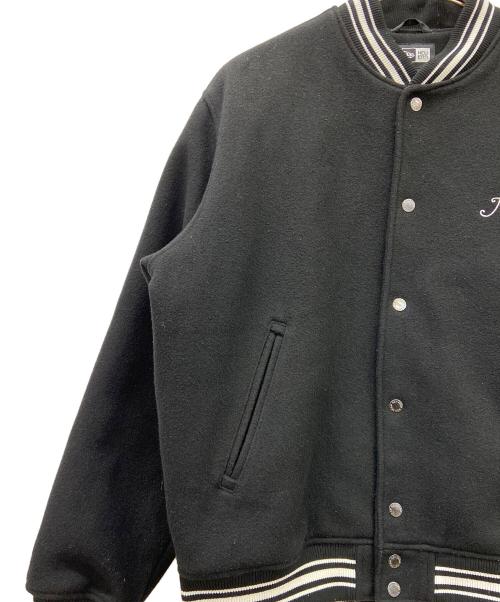 New Era（ニューエラ）New Era (ニューエラ) NEW YORK (ニューヨーク) MELTON VARCITY NYMG ブラック×ホワイト サイズ:Ｌの古着・服飾アイテム