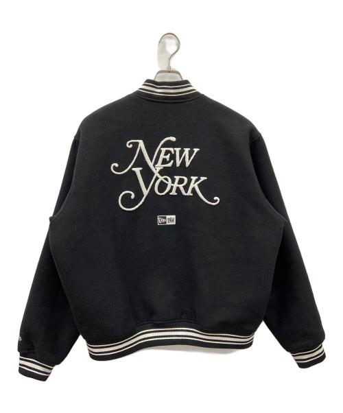 New Era（ニューエラ）New Era (ニューエラ) NEW YORK (ニューヨーク) MELTON VARCITY NYMG ブラック×ホワイト サイズ:Ｌの古着・服飾アイテム