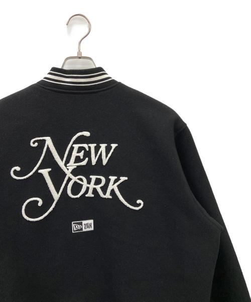 New Era（ニューエラ）New Era (ニューエラ) NEW YORK (ニューヨーク) MELTON VARCITY NYMG ブラック×ホワイト サイズ:Ｌの古着・服飾アイテム