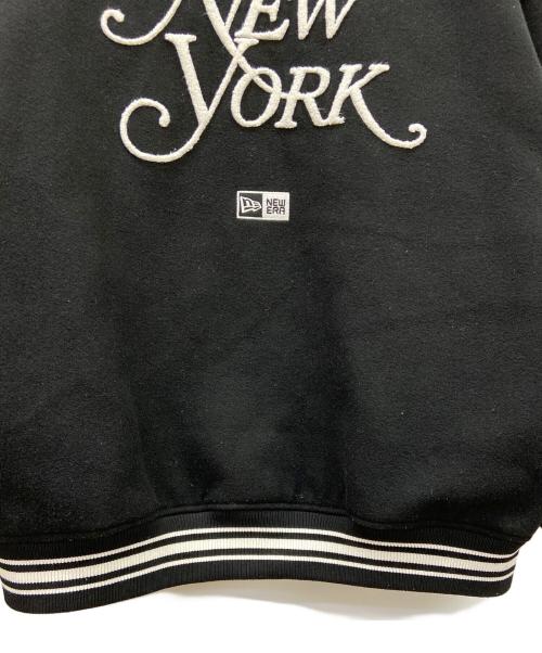 New Era（ニューエラ）New Era (ニューエラ) NEW YORK (ニューヨーク) MELTON VARCITY NYMG ブラック×ホワイト サイズ:Ｌの古着・服飾アイテム