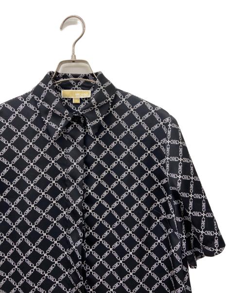MICHAEL KORS（マイケル・コース）MICHAEL KORS (マイケル・コース) MICHAEL KORS　半袖ブラウス ブラック×ホワイト サイズ:XSの古着・服飾アイテム
