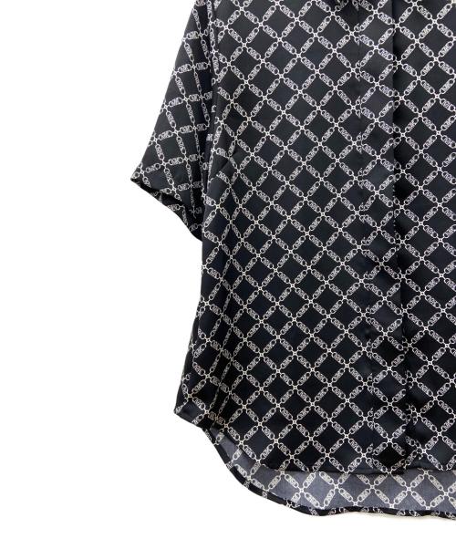 MICHAEL KORS（マイケル・コース）MICHAEL KORS (マイケル・コース) MICHAEL KORS　半袖ブラウス ブラック×ホワイト サイズ:XSの古着・服飾アイテム