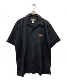 HARLEY-DAVIDSON（ハーレーダビッドソン）の古着「半袖シャツ」｜ブラック×オレンジ