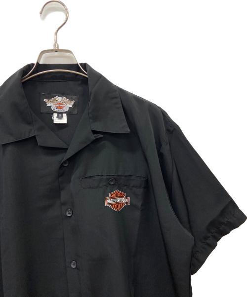 HARLEY-DAVIDSON（ハーレーダビッドソン）HARLEY-DAVIDSON (ハーレーダビッドソン) 半袖シャツ ブラック×オレンジ サイズ:Ｓの古着・服飾アイテム