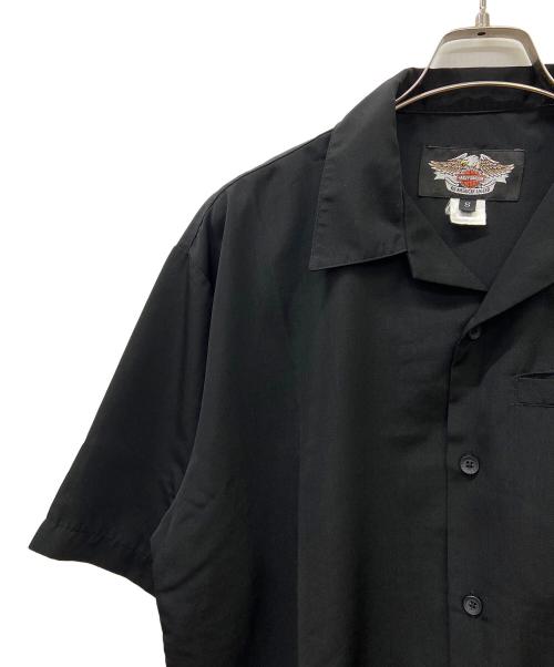 HARLEY-DAVIDSON（ハーレーダビッドソン）HARLEY-DAVIDSON (ハーレーダビッドソン) 半袖シャツ ブラック×オレンジ サイズ:Ｓの古着・服飾アイテム