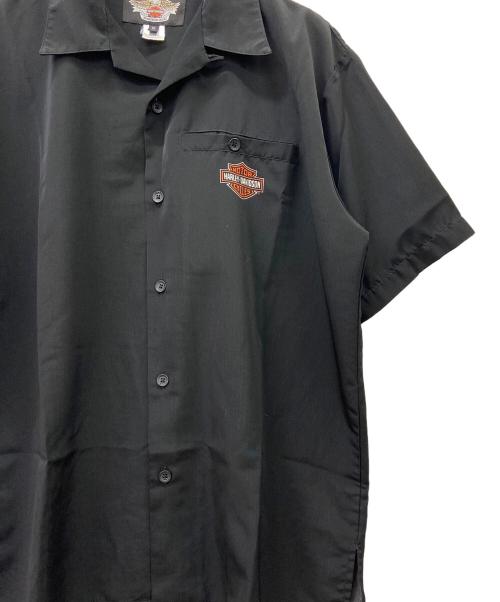 HARLEY-DAVIDSON（ハーレーダビッドソン）HARLEY-DAVIDSON (ハーレーダビッドソン) 半袖シャツ ブラック×オレンジ サイズ:Ｓの古着・服飾アイテム