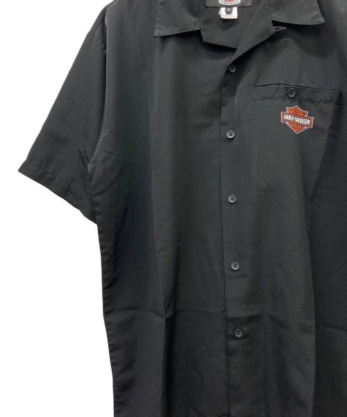 HARLEY-DAVIDSON（ハーレーダビッドソン）HARLEY-DAVIDSON (ハーレーダビッドソン) 半袖シャツ ブラック×オレンジ サイズ:Ｓの古着・服飾アイテム