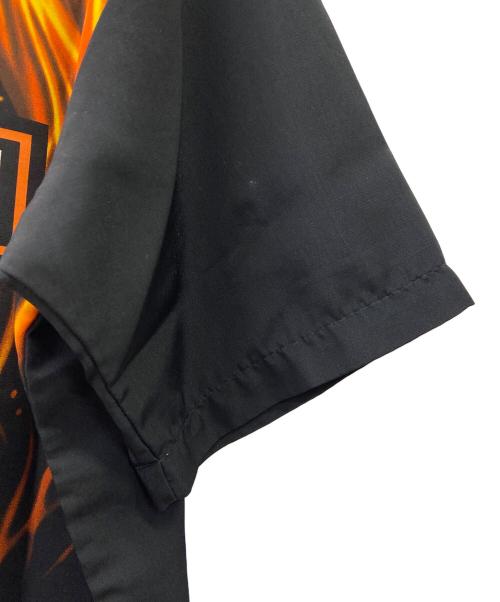 HARLEY-DAVIDSON（ハーレーダビッドソン）HARLEY-DAVIDSON (ハーレーダビッドソン) 半袖シャツ ブラック×オレンジ サイズ:Ｓの古着・服飾アイテム