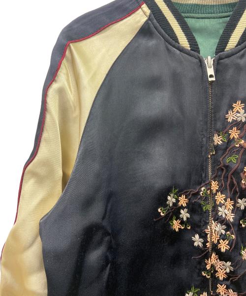 satori（サトリ）satori (サトリ) スカジャン ブラック×グリーン サイズ:Mの古着・服飾アイテム