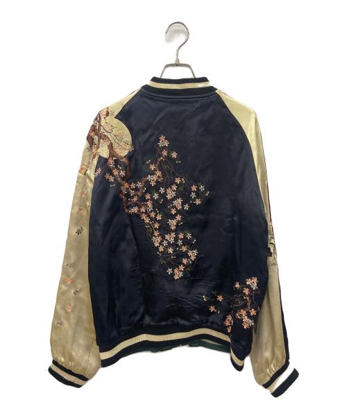 satori（サトリ）satori (サトリ) スカジャン ブラック×グリーン サイズ:Mの古着・服飾アイテム