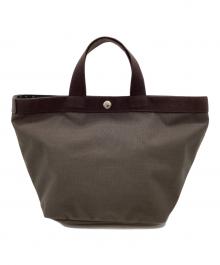 Herve Chapelier（エルベシャプリエ）の古着「Herve Chapelier　コーデュラナイロン舟型トートM」｜モカ