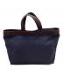 Herve Chapelier (エルベシャプリエ) Herve Chapelier　コーデュラナイロン舟型トートM ネイビー×ブラウン：17000円
