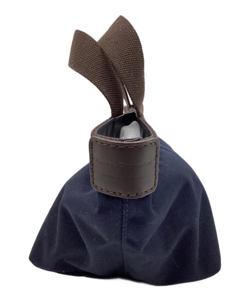 Herve Chapelier（エルベシャプリエ）Herve Chapelier (エルベシャプリエ) Herve Chapelier　コーデュラナイロン舟型トートS ネイビー×ブラウンの古着・服飾アイテム