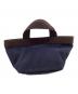 Herve Chapelier (エルベシャプリエ) Herve Chapelier　コーデュラナイロン舟型トートS ネイビー×ブラウン：15000円