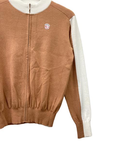 archivio（アルチビオ）archivio (アルチビオ) ゴルフウェア(トップス) ブラウン×ホワイト サイズ:38の古着・服飾アイテム