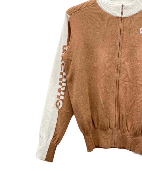 archivio（アルチビオ）archivio (アルチビオ) ゴルフウェア(トップス) ブラウン×ホワイト サイズ:38の古着・服飾アイテム