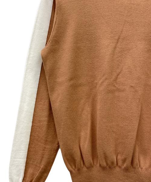 archivio（アルチビオ）archivio (アルチビオ) ゴルフウェア(トップス) ブラウン×ホワイト サイズ:38の古着・服飾アイテム
