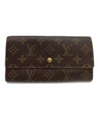 LOUIS VUITTONルイ ヴィトン）の古着「LOUIS VUITTON 　モノグラム　2つ折り長財布」｜ブラウン