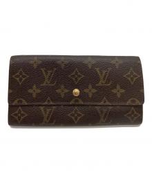 LOUIS VUITTON（ルイ ヴィトン）の古着「LOUIS VUITTON 　モノグラム　2つ折り長財布」｜ブラウン