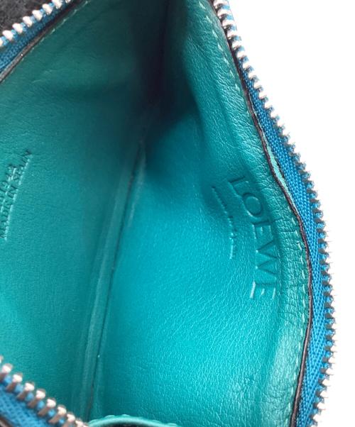 LOEWE（ロエベ）LOEWE (ロエベ) LOEWE　アナグラムコインホルダー ブルー×ブラックの古着・服飾アイテム