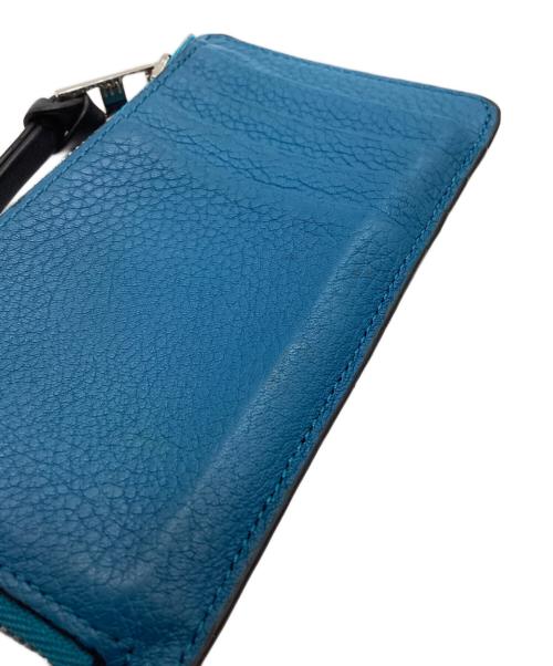 LOEWE（ロエベ）LOEWE (ロエベ) LOEWE　アナグラムコインホルダー ブルー×ブラックの古着・服飾アイテム