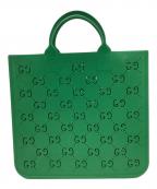 GUCCIグッチ）の古着「GUCCI　GG   チルドレンズラバートートバッグ」｜グリーン