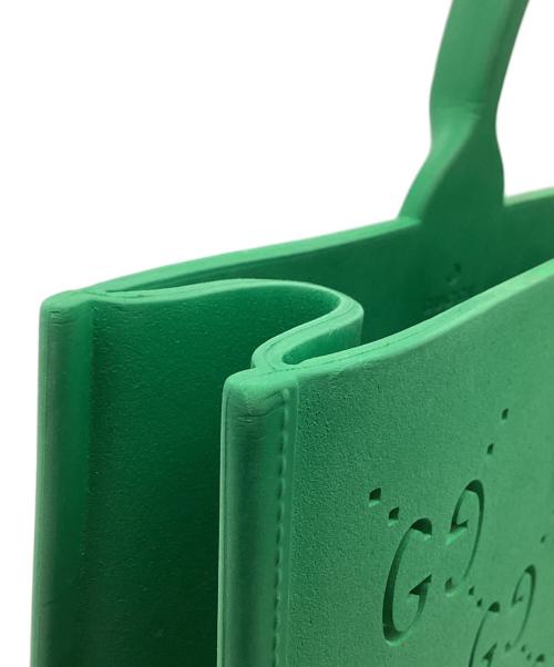 GUCCI（グッチ）GUCCI (グッチ) GUCCI　GG   チルドレンズラバートートバッグ グリーンの古着・服飾アイテム