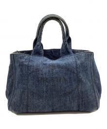 PRADA（プラダ）の古着「PRADA　カナパ　ハンドバッグ」｜インディゴ
