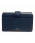 Kate Spade (ケイトスペード) Kate Spade　フィービーフローラルアップリケターンロックミディアムウォレット ブルー：9000円