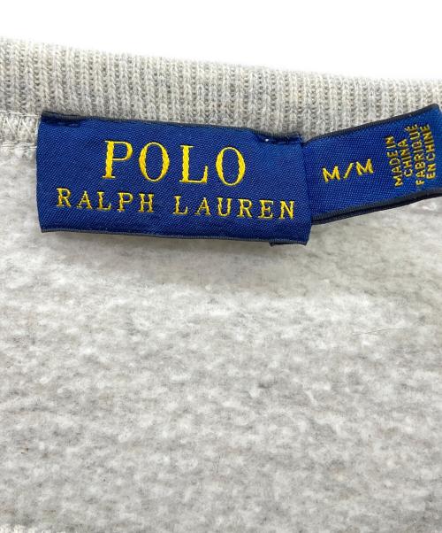 POLO RALPH LAUREN（ポロ・ラルフローレン）POLO RALPH LAUREN (ポロ・ラルフローレン) クルーネックペイントスウェット グレー サイズ:Mの古着・服飾アイテム