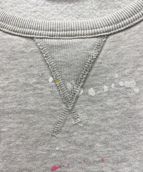 POLO RALPH LAUREN（ポロ・ラルフローレン）POLO RALPH LAUREN (ポロ・ラルフローレン) クルーネックペイントスウェット グレー サイズ:Mの古着・服飾アイテム